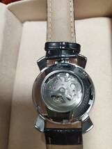 腕時計　シルバー　黒　おしゃれな時計　自動巻き_画像2