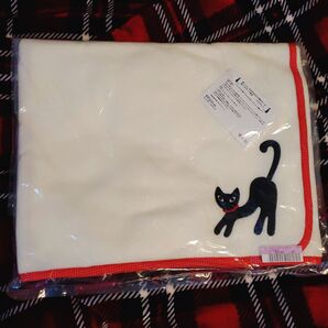 フェリシモ猫部 黒猫 黒にゃんこモチーフ雑貨 ブランケット