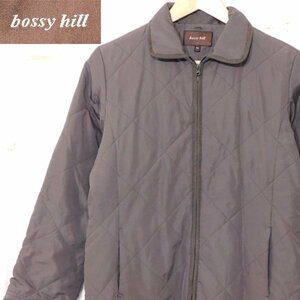 bossy hill■キルティングジャケット　中綿　ジャンパー　ブルゾン　丸襟　レディース■サイズM（154ー162cm）■ブラウン　※RY2d15005