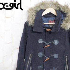  X-girl X-girl# fake fur with a hood ..... design Short duffle coat #2# navy *9225105