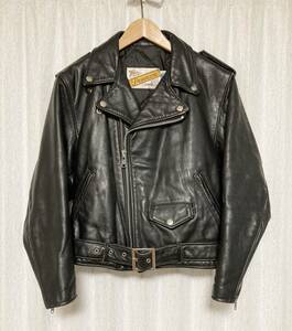 [Schott] 108W Double Rider's Biker leather jacket 6 original leather USA made black lady's Schott 
