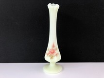 Fenton フェントン ヴァセリンガラス ウランガラス USA ヴィンテージ フラワーベース 一輪挿し [vz-553]_画像2