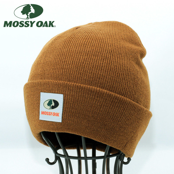 ニットキャップ 帽子 メンズ ビーニー リブ Mossy Oak Cuffed Beanie ブラウン 1JHKY-BRN USA ブランド 狩猟 ハンティング