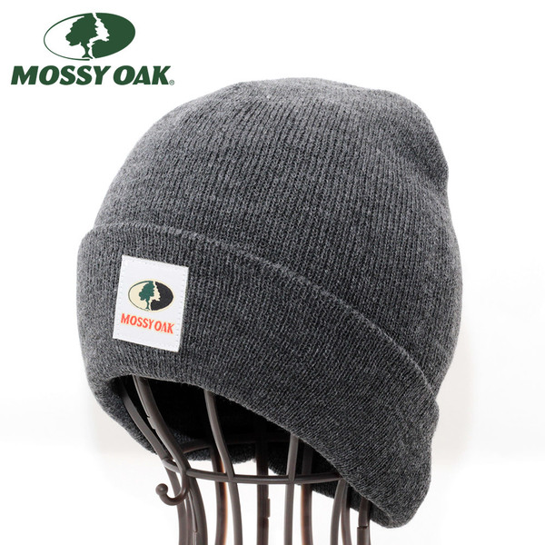 ニットキャップ 帽子 ビーニー リブ Mossy Oak Cuffed Beanie グレー 1JHKY-GRY USA ブランド 狩猟 ハンティング