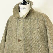 希少《 AQUASCUTUM / 一枚袖 》60s 70s 極上品【 アクアスキュータム スコティッシュツイード バルマカーンコート 46REG ビンテージ 】_画像3