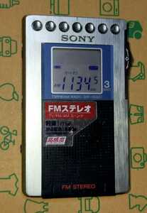 SRF-R630V ソニー 美品 受信確認済 完動品 ワイドFM AM FM 名刺サイズ 通勤 防災 散歩 競馬 野球 ハイキング 登山 山ラジオ 非常時 15545