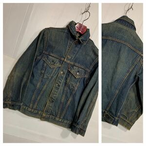 60's ヴィンテージ LEVI'S リーバイス　70505 USA製　濃紺色落ち　デニムジャケット　ジージャン Gジャン　ボタン裏524 ビッグE BIG E