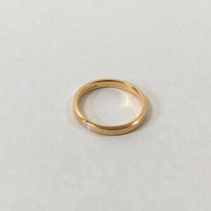 TEI【中古品】 Tiffany&Co AU750 K18 エッセンシャルバンド サテンフィニッシュ リング 金 〈192-221201-YO-5-TEI〉