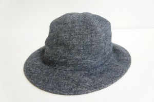 新品 niuhans ニュアンス Linen Wool Hat リネン ウール バケット ハット 帽子 HAT04 紺 ネイビー サイズFREE 1129M