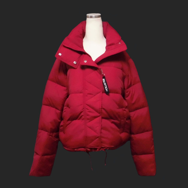 ★SALE★Hollister/ホリスター★モックネック中綿フードジャケット (Red/M)