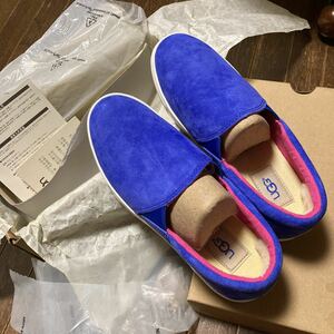  regular new goods UGG UGG suede slip-on shoes blue pink high pin heel mo Como koW KITLYN23 centimeter USA6 sneakers blue suede manner genuine article 