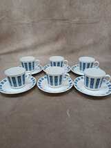 ノリタケ NORITAKE PROGRESSION CHINA JAPAN PACIFIC 9010 カップ＆ソーサー 6客 キッチン 食器 ティーカップ コーヒーカップ 昭和レトロ_画像1