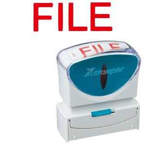 【即決】◆シヤチハタ　『FILE』ビジネス用キャップレスB型◆　ファイル／　書類とじ　13ｘ42mm（赤インキ）//X2-B10512