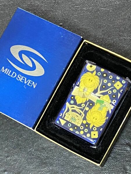 zippo マイルドセブン 若野桂デザイン 限定品 4面加工 希少モデル 2003年製 MILD SEVEN シルバーインナー 2003年製 専用ケース 保証書