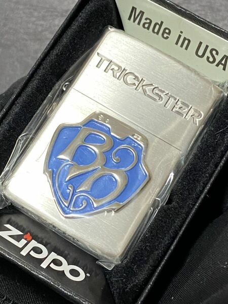 zippo トリックスター 立体メタル ブルー 両面加工 希少モデル 2016年製 TRICKSTER BLUE ケース 保証書付き