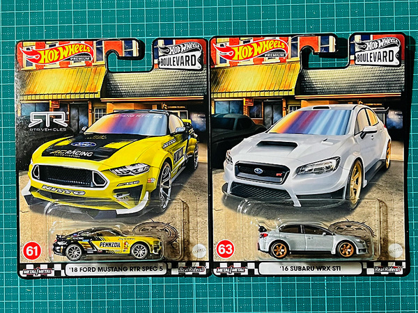 ホットウィール '18 FORD MUSTANG RTR SPEC 5｜'16 SUBARU WRX STI フォード マスタング スペック スバル BOULEVARD ブールバード