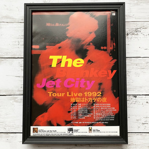 額装品◆BLANKEY JET CITY ブランキー・ジェット・シティ Tour Live 1992 地獄はトカゲの夜/ポスター風広告/A4サイズ額入り　YR44-1