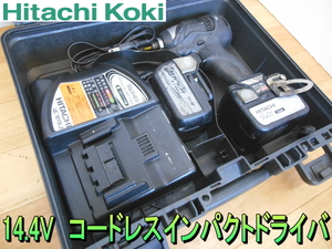 日立工機【激安】HITACHI　14.4V　コードレスインパクトドライバ　コードレス　充電式　バッテリー　インパクトドライバー◆WH14DBAL2