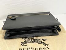 K90 ★極美品 オールド バーバリー BURBERRY セカンドバッグ レザー 鍵キーホルダー ストラップ付き_画像5