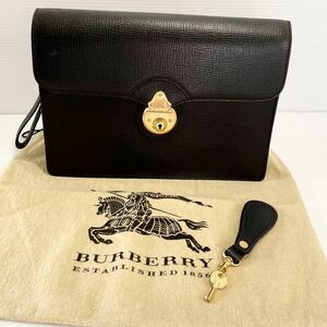 K90 * превосходный товар Old Burberry BURBERRY ручная сумочка кожа ключ брелок для ключа с ремешком .