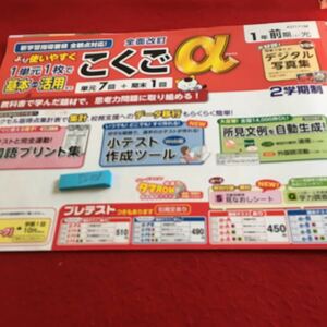 Y26-828 こくごα 1年生 ドリル 計算 テスト プリント 予習 復習 国語 算数 理科 社会 英語 家庭科 家庭学習 非売品 新学社 タマ