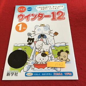 Z7-403 ウインター12 こくご さんすう 1年生 ドリル 計算 テスト プリント 予習 復習 国語 算数 理科 社会 家庭学習 非売品 新学社 タマ