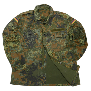 ドイツ軍放出品 コンバットジャケット 国旗パッチ付き フレクター迷彩 [ サイズ1 / 破損あり ] フィールドジャケット