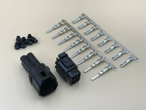 【W-MT4PS黒】 ■ アドレス V125S 02 センサー 純正 4極 カプラー コネクター セット■ 検索用) 96181 メンテナンス 補修 加工