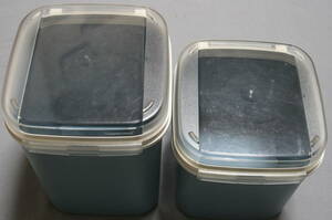 *2 piece set Tupperware tapper wear simple box #3 #4 preservation container retro secondhand goods present condition goods *