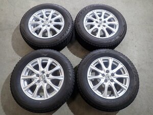 QR3219【送料無料195/65R15】プリウス アリオン ウィッシュ カルディナ 210系カローラ等 中古スタッドレスセット★15×6J 100/5H ET45★