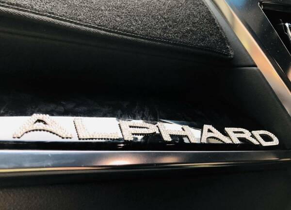 5A7★新品★トヨタ ALPHARD アルファード 20系/30系 前期 後期★純正リア バックドア エンブレム用★クリスタル ステッカー カスタマイズ