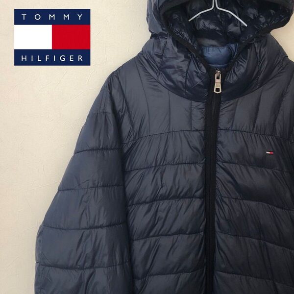 TOMMY HILFIGER トミーヒルフィガー ワンポイント刺繍 ダウンジャケット