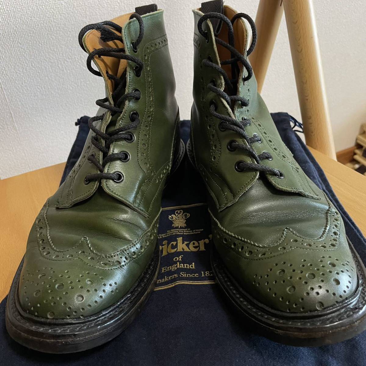 トリッカーズ Tricker's カントリーブーツ モールトン グリーン 緑