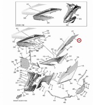 YAMAHA 純正 WR155R[インドネシア仕様] 右サイドカバー #B3M-F171X-00【COVER, SIDE 6[BLUE/BLACK]】_画像2