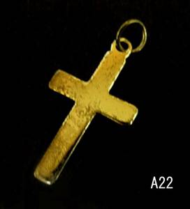 A２２ ビンテージ 十字架 クロス キリスト教 検 メダイ パーツ 素材