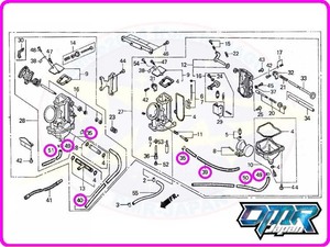 【新品】 キャブレターホースセット 【ホースクリップ付】 （エアベント・ドレイン）NS250R/F MC11