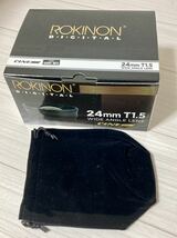 rokinon samyang 24mm f1.4 t1.5 cine lens シネレンズ サムヤン ロキノン sony　Eマウント　ソニー_画像6