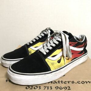 VANS old skool フレイム US10.5 オールドスクール ファイヤー パターン スニーカー バンズ xpvの画像1