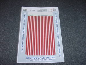 HO Microscale Decal 87-178 Southern Pacific Stripes for Pasenger Cars use with #87-107 & 87-204