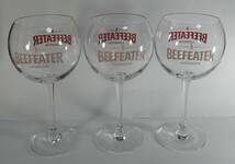 ☆000■BEEFEATER　LONDON　ビフィーター　ロゴ入り・バルーングラス　３個■未使用_画像2