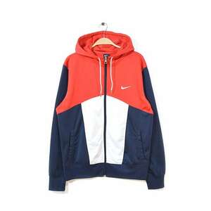 [ free shipping ]NIKE Nike jersey jersey hood red navy blue white American Casual old clothes M @CK0062