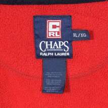 【送料無料】チャップス ラルフローレン フルジップ フリースジャケット 赤 レッド メンズXL 大きいサイズ 古着 CHAPS RALPH LAUREN@DZ0308_画像8