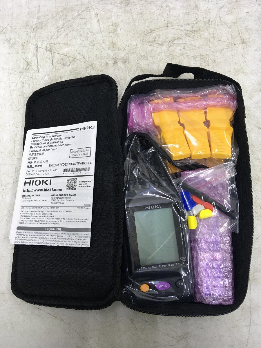期間限定特価】 015 未使用品 即決価格 HIOKI 電圧計付検相器 PD3259