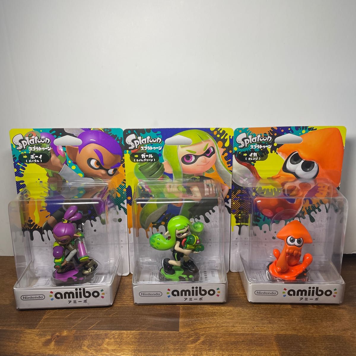 新品/未開封】スプラトゥーン amiibo ボーイ&ガール&イカ【限定色