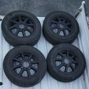 ブラックレーシング　155/65R13 13インチ　オフセット45　4H　軽自動車　BLACK　Racing