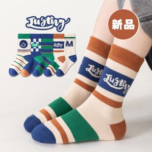 まとめて売り 新品 子供靴下 5足セット 女の子 男の子 運動系 ソックス 暖かい 韓国