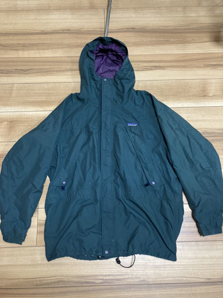 希少 patagonia ストームジャケット ブラック 三角タグ ビンテージ L