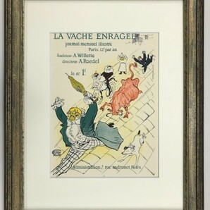 【特価】　≪　　 トゥールーズ　ロートレック　　≫　　リトグラフ【石版画】　　LA VACHE ENRAGEE 　　1966年　　TOULOUSE-LAUTREC