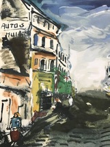 【特価】　≪　 モーリス・ド・ヴラマンク 　≫　 オリジナルリトグラフ【 石版画 】　 　LES BOUTIQUES 　 1963年 　 MOURICE DE VLAMINCK_画像4