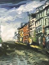 【特価】　≪　 モーリス・ド・ヴラマンク 　≫　 オリジナルリトグラフ【 石版画 】　 　LES BOUTIQUES 　 1963年 　 MOURICE DE VLAMINCK_画像5